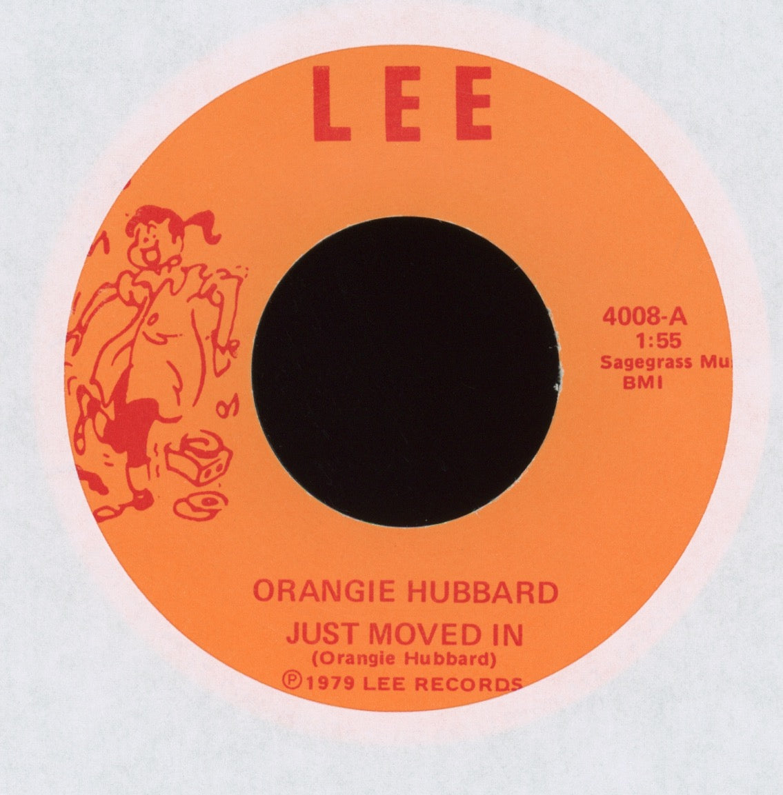 Orangie Ray Hubbard - Just Moved In on Lee Rockabilly 45