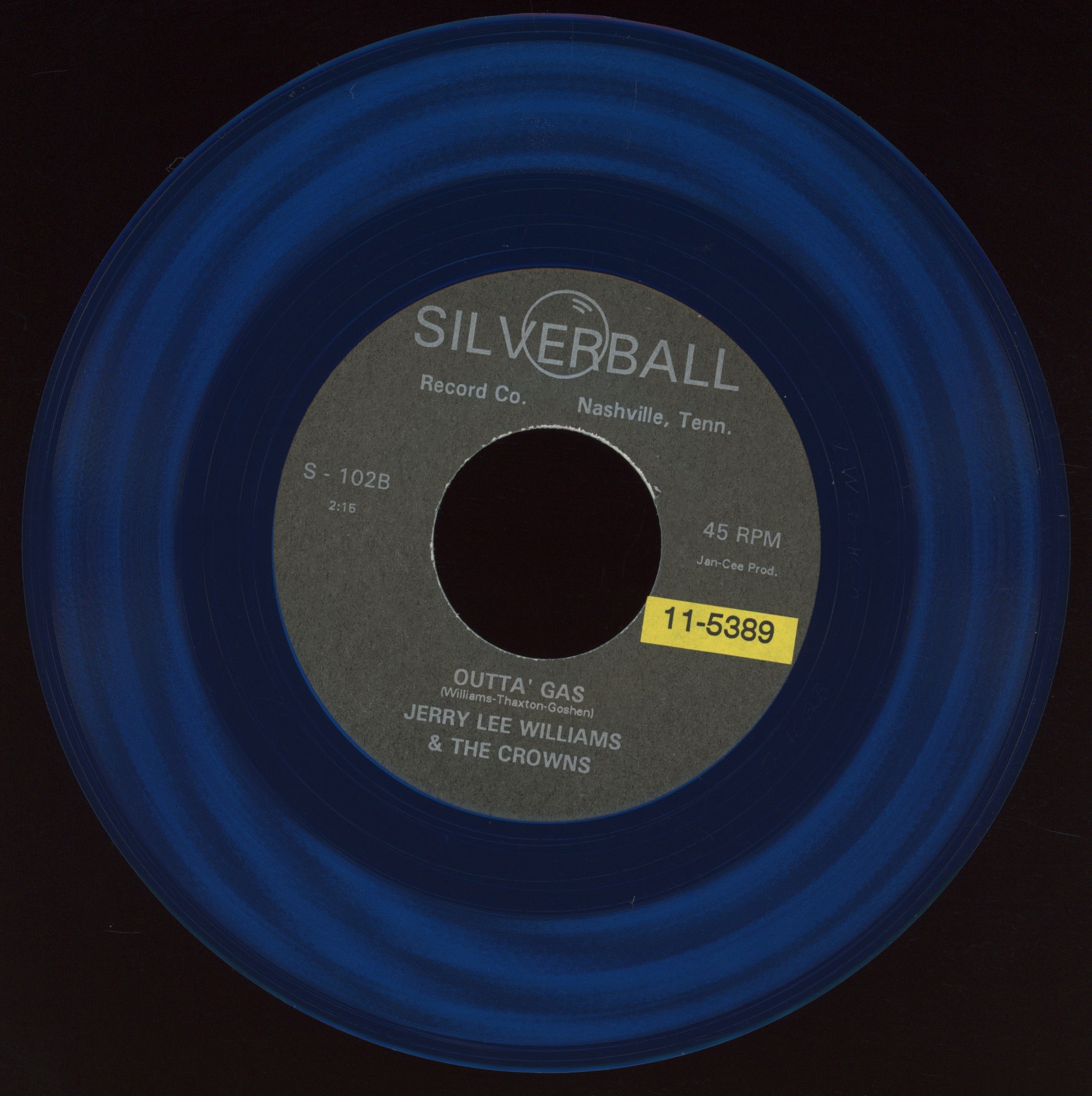 Tommy Lam / Jerry Lee Williams - Speed Limit / Outta Gas on Silverball Blue Vinyl Rockabilly Repro