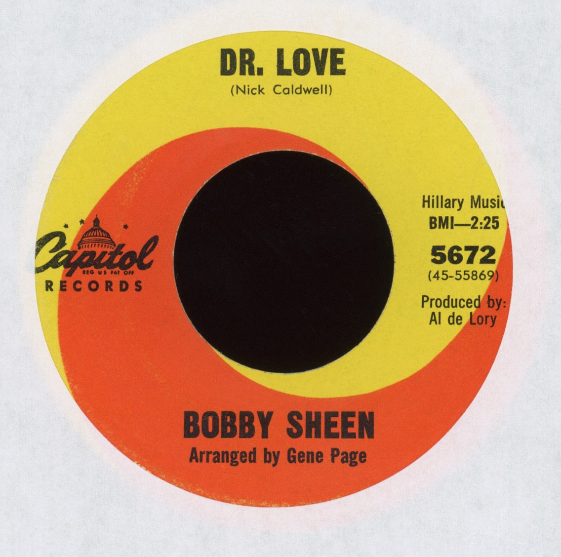 Bobby Sheen - Dr. Love on Capitol Northern Soul 45