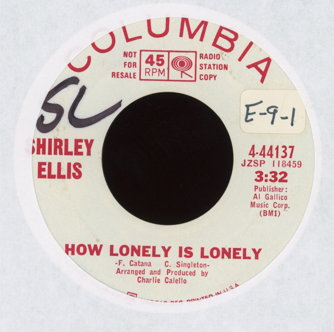 Shirley Ellis - Sugar, Let's Shing-A-Ling on Columbia Promo Northern Soul 45