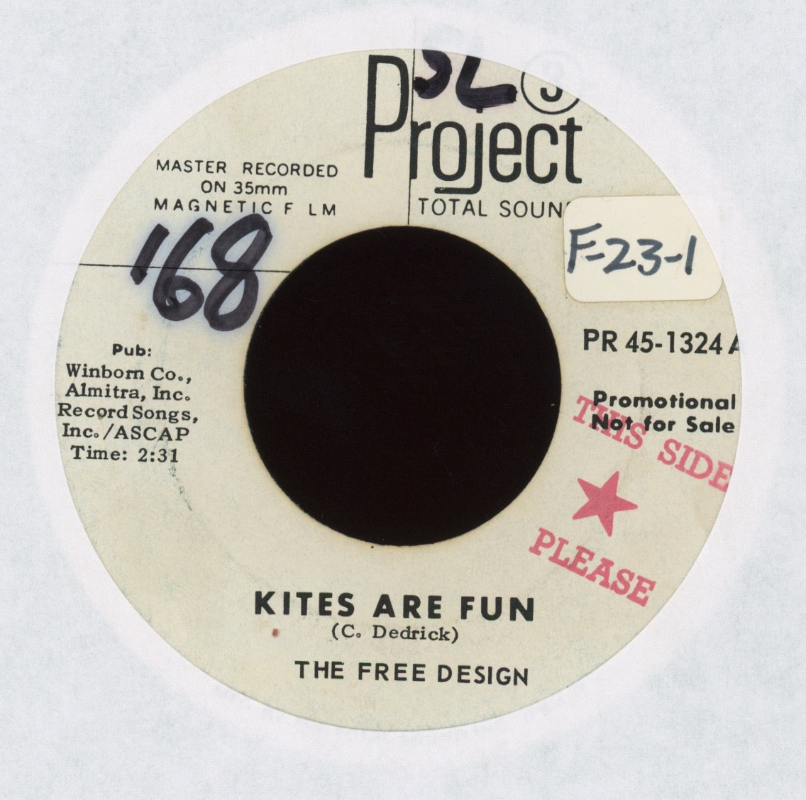 The Free Design - Kites Are Fun on Project 3 Promo Pop Psych 45