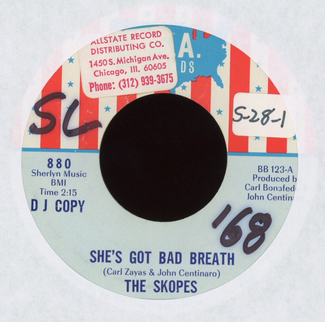The Skopes - She's Got Bad Breath on U.S.A. Promo Garage 45