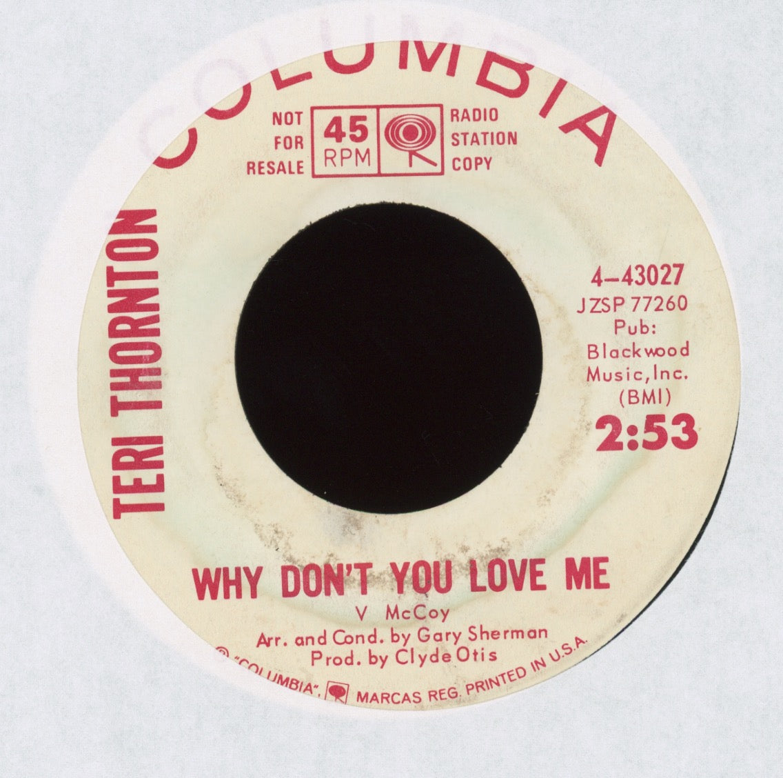 Teri Thornton - Either Way I Lose on Columbia Promo Northern Soul Popcorn 45