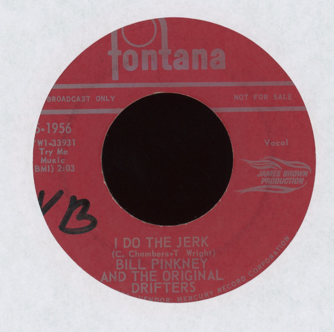 Bill Pinkney & The Original Drifters - Don't Call Me on Fontana Promo Northern Soul 45
