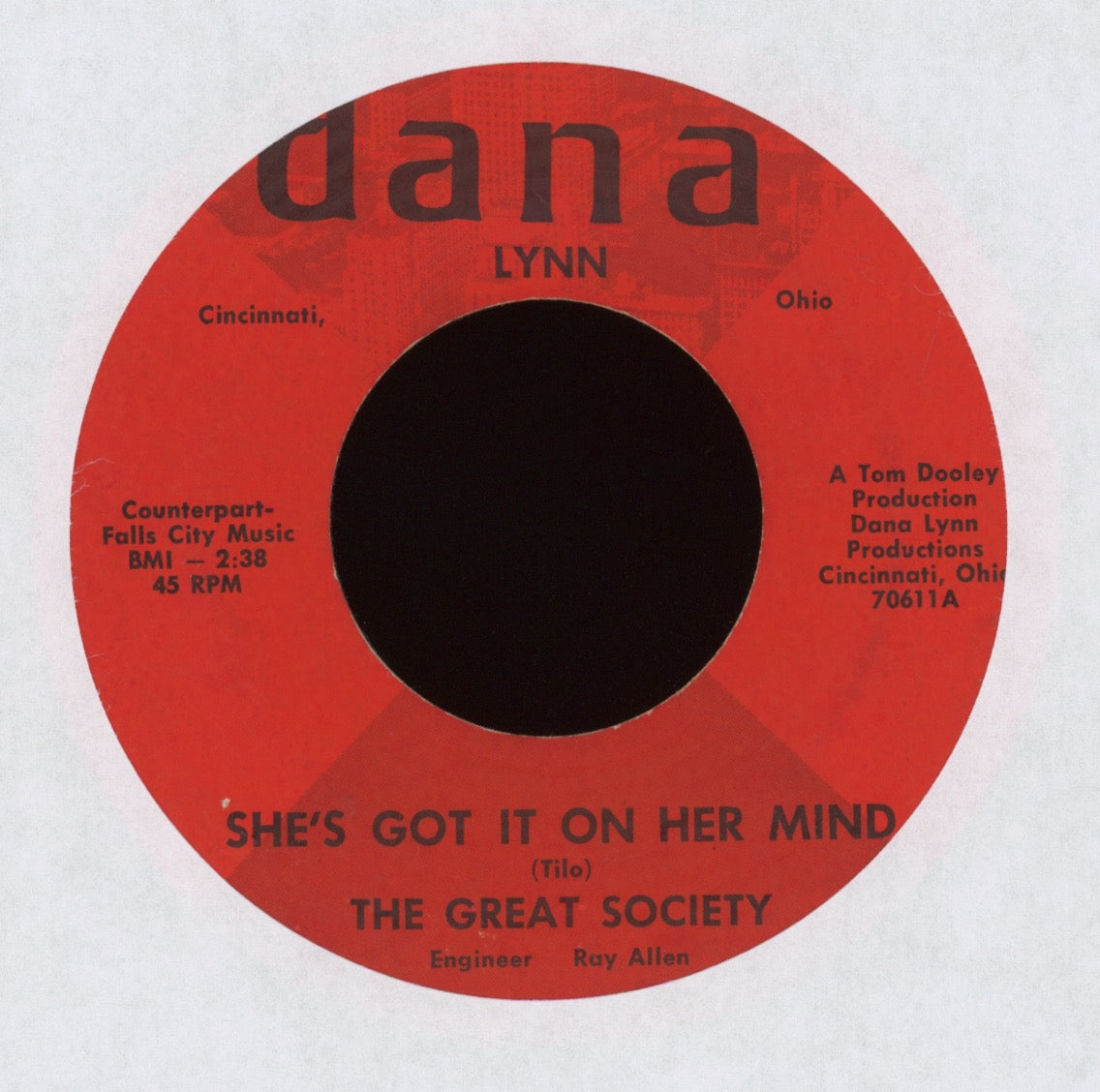 The Great Society - She's Got It On Her Mind on Dana Garage 45