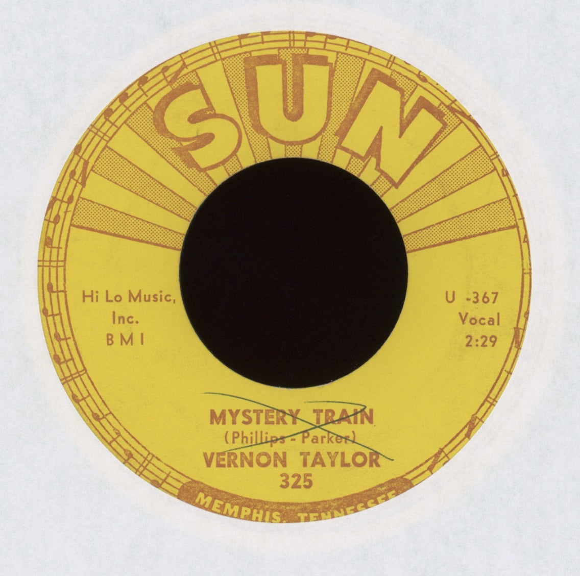 Vernon Taylor - Mystery Train on Sun Rockabilly 45