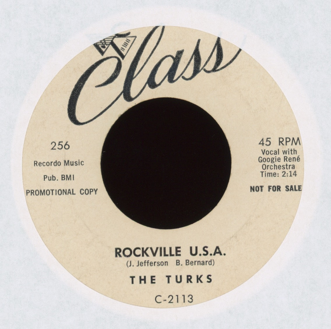 The Turks - Rockville U.S.A. on Class Promo R&B Rocker 45