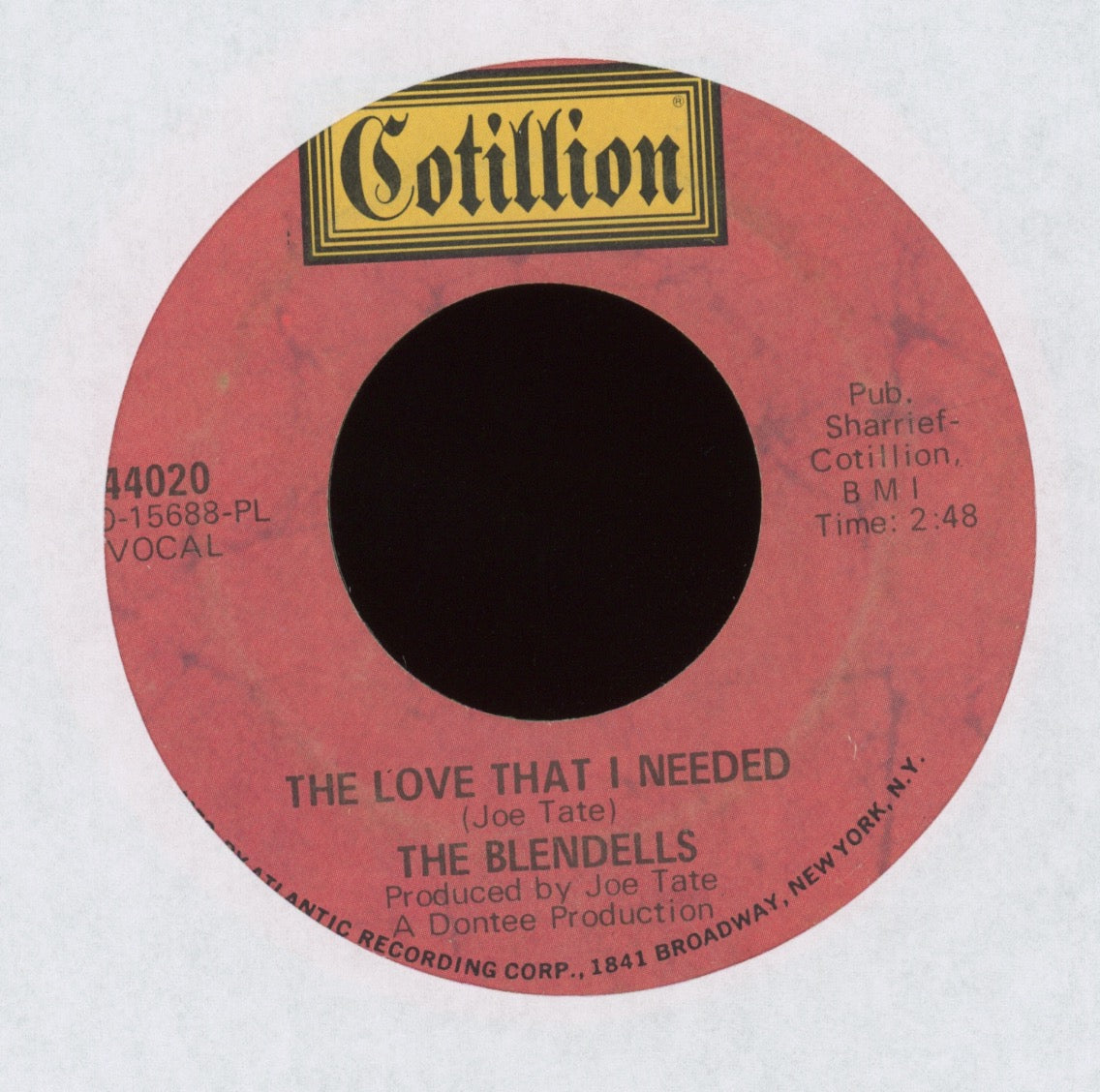 The Blendels - Night After Night on Cotillion Deep Soul 45