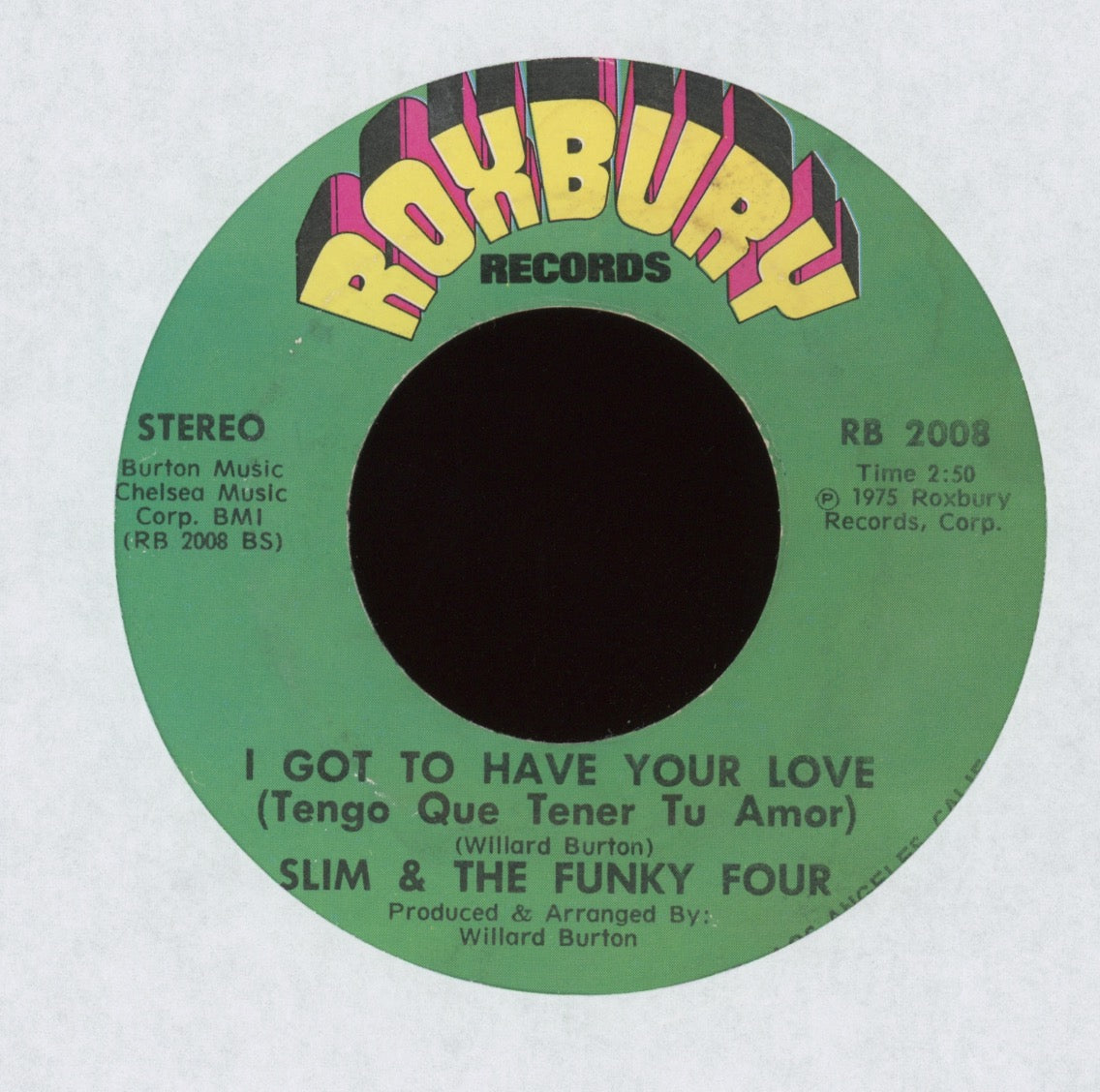 Slim & The Funky Four - I'm Gonna Warm It Up (Til You Give It Up) on Roxbury Funk 45 Breaks