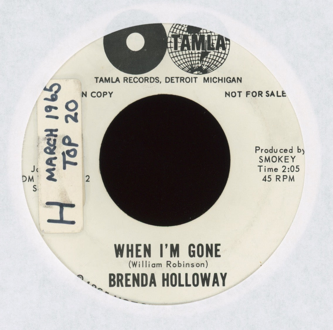 Brenda Holloway - When I'm Gone on Tamla Promo Northern Soul 45