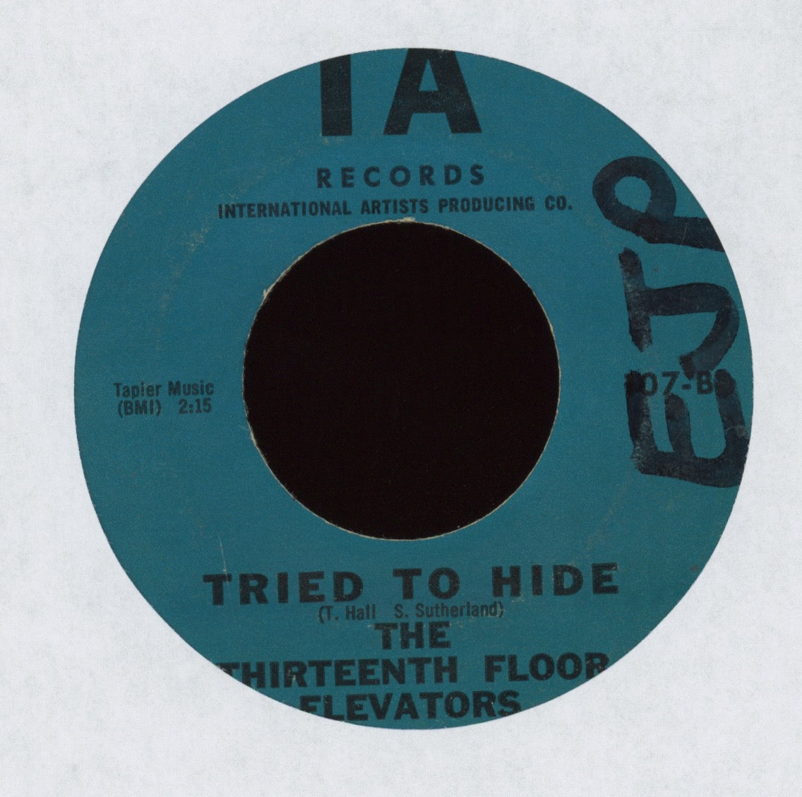 13th Floor Elevators - You're Gonna Miss Me on International Artists Garage 45