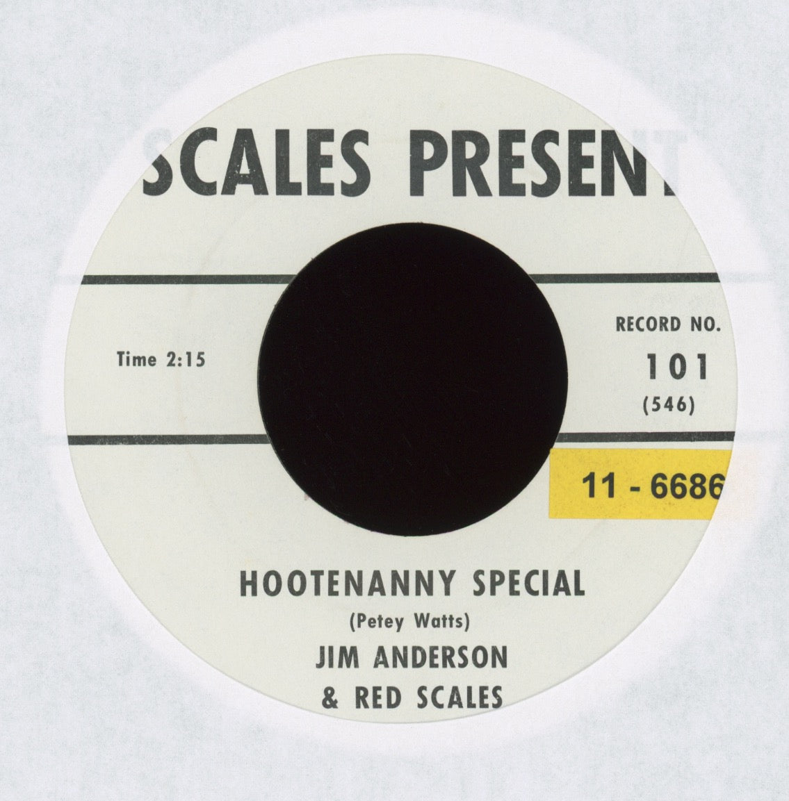 Jim Anderson & Red Scales - Hootenanny Special on Scales Present Instro Rockabilly 45