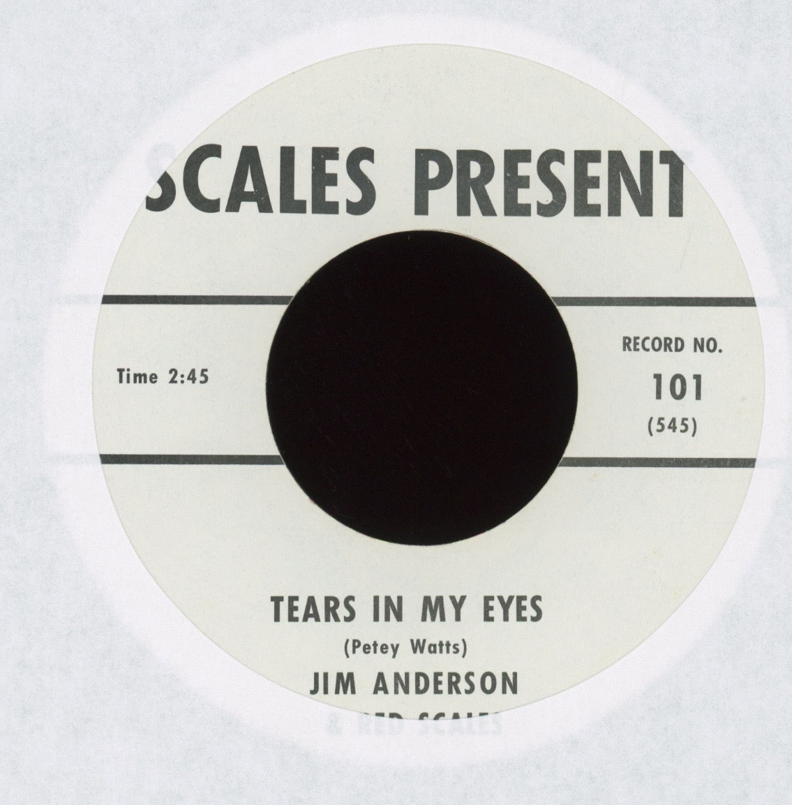 Jim Anderson & Red Scales - Hootenanny Special on Scales Present Instro Rockabilly 45