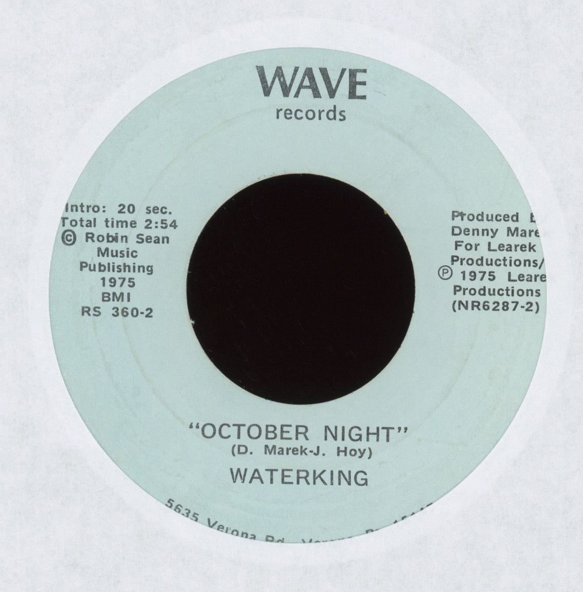 Waterking - October Night Psych Rock 45