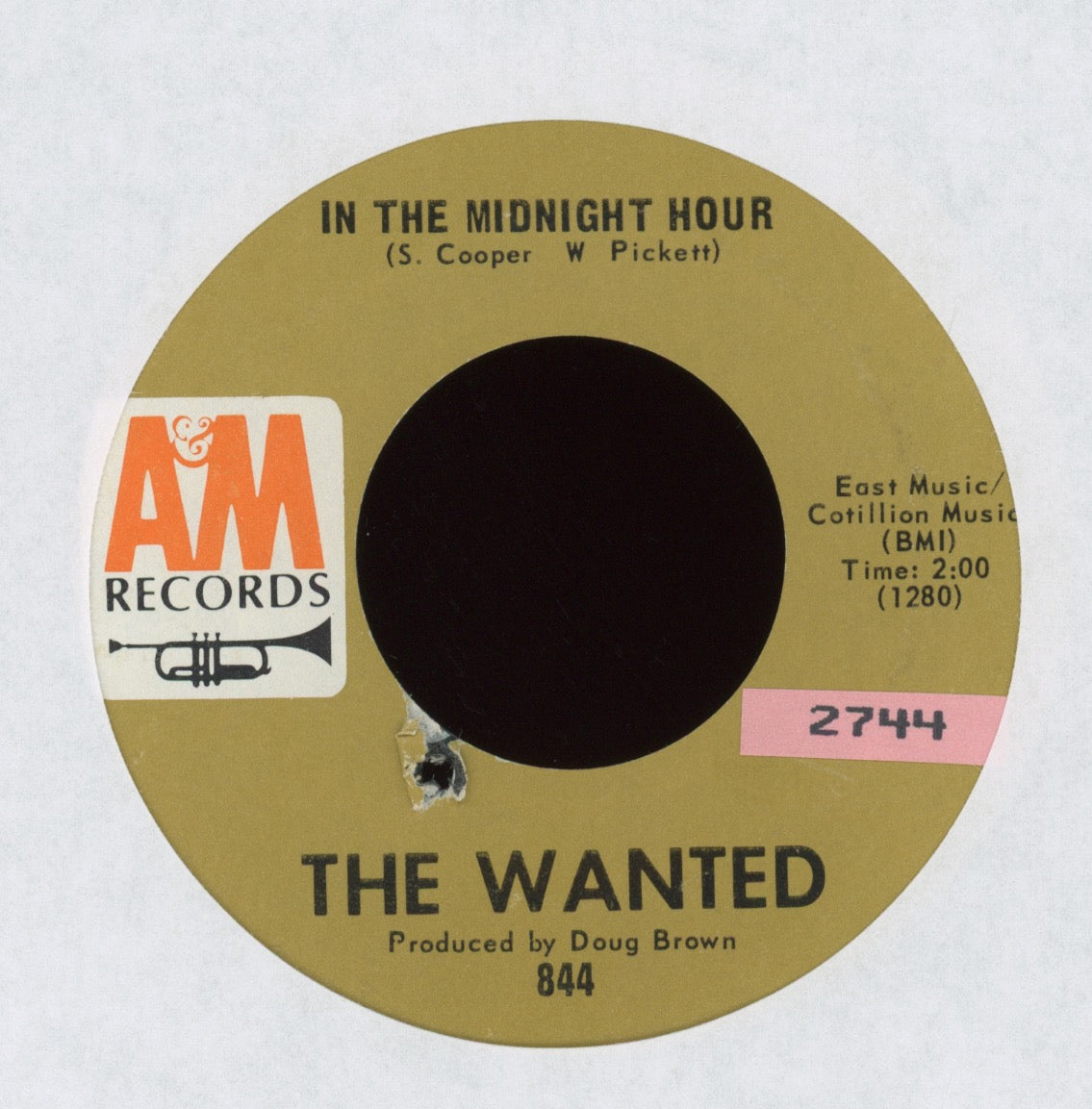 The Wanted - In The Midnight Hour on A&M Garage 45