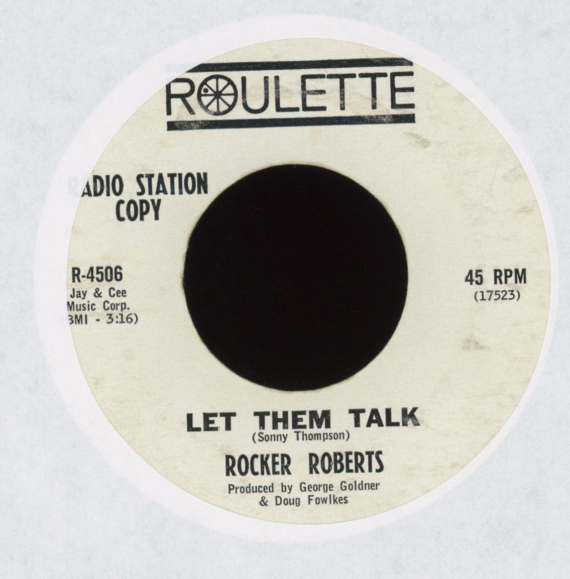 Rocky Roberts - The T-Bird on Roulette Promo R&B Mod 45