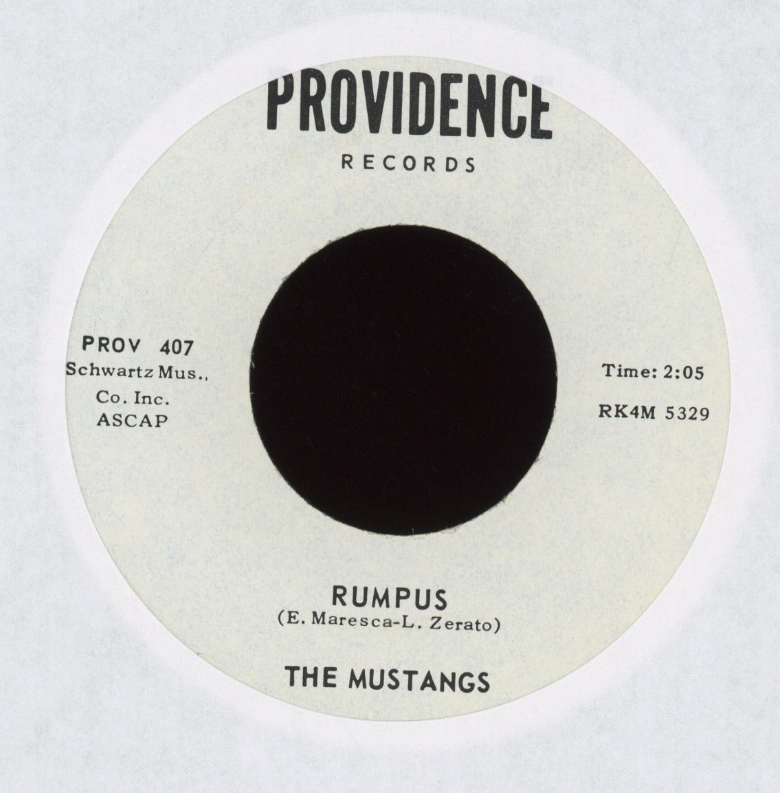 The Mustangs - Rumpus on Providence Promo Surf 45