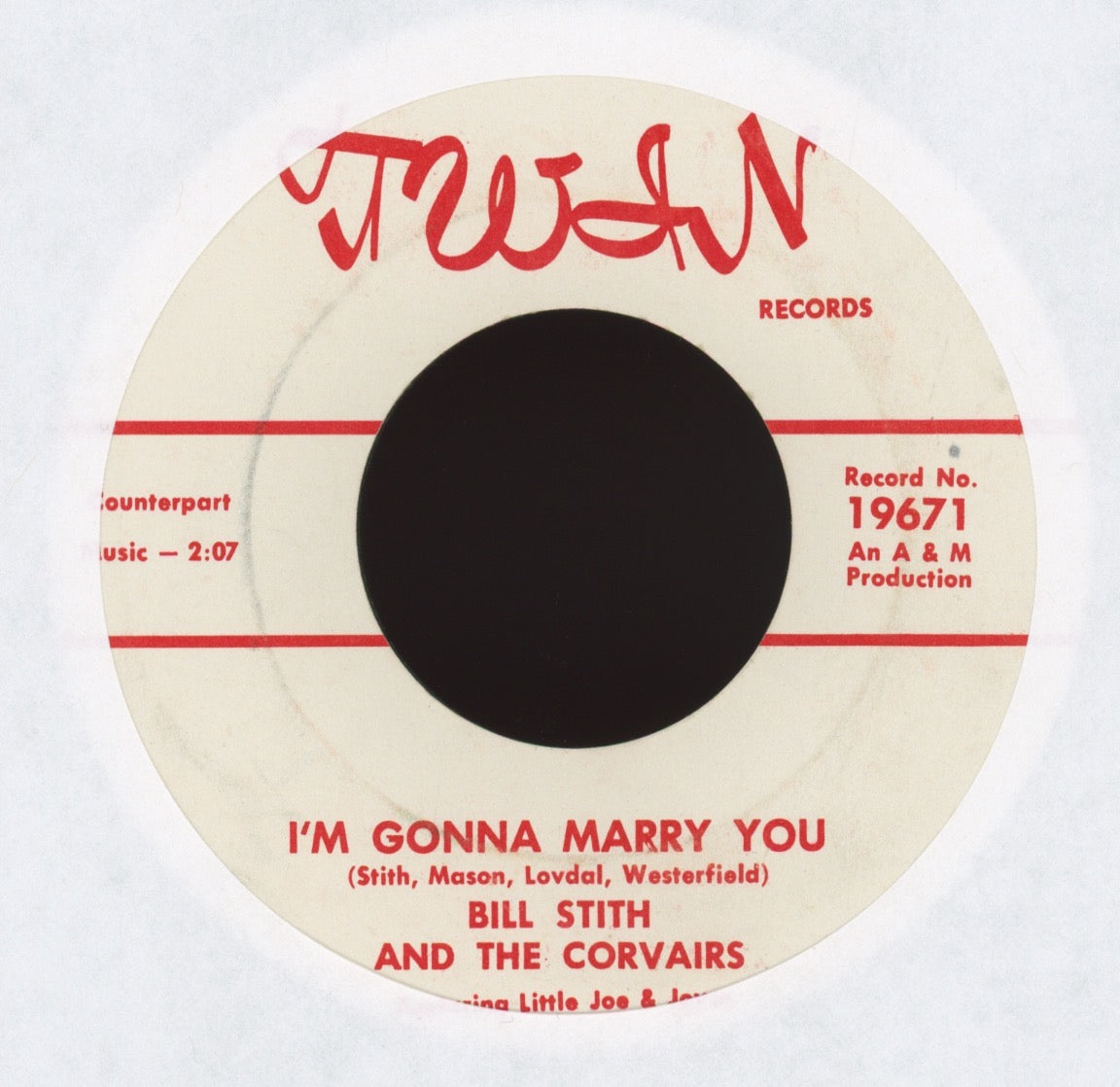Bill Stith - I'm Gonna Marry You on Twin R&B 45