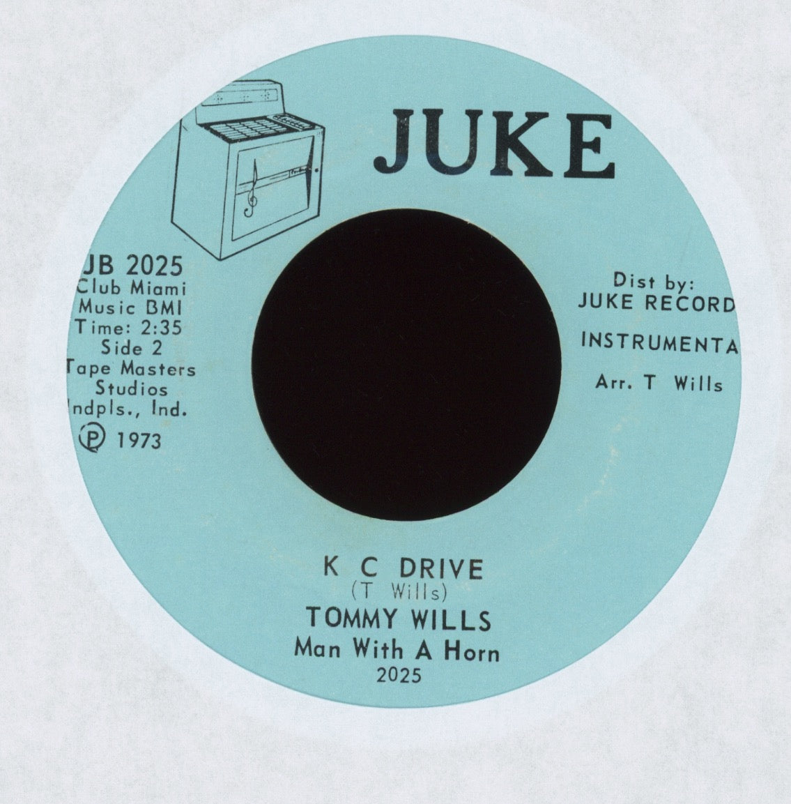Tommy Wills - K.C. Drive on Juke Funk 45