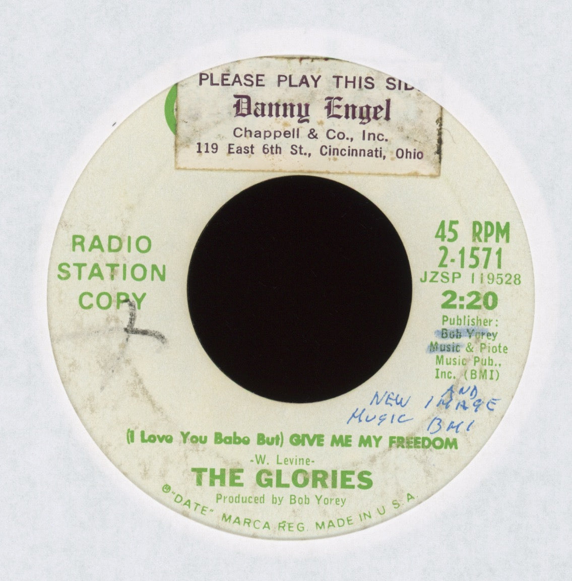The Glories - (I Love You Babe But) Give Me My Freedom on Date Promo Northern Soul 45