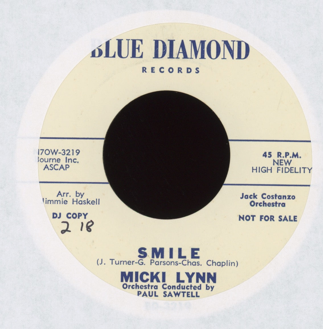 Micki Lynn - The Green Door on Blue Diamond Promo R&B Jazz 45