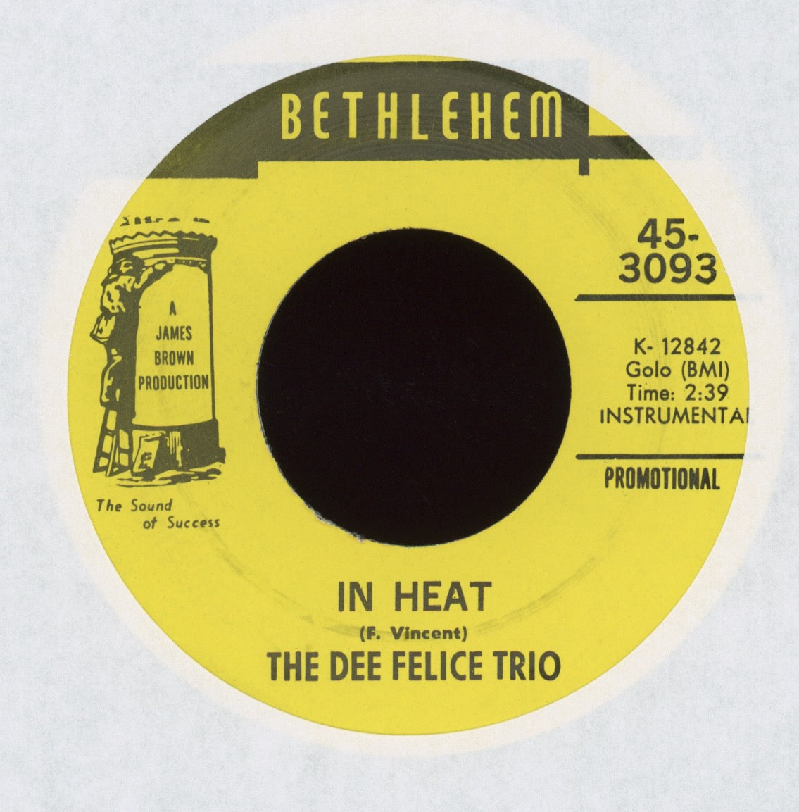 Dee Felice Trio - In Heat on Bethlehem Promo Soul Jazz 45