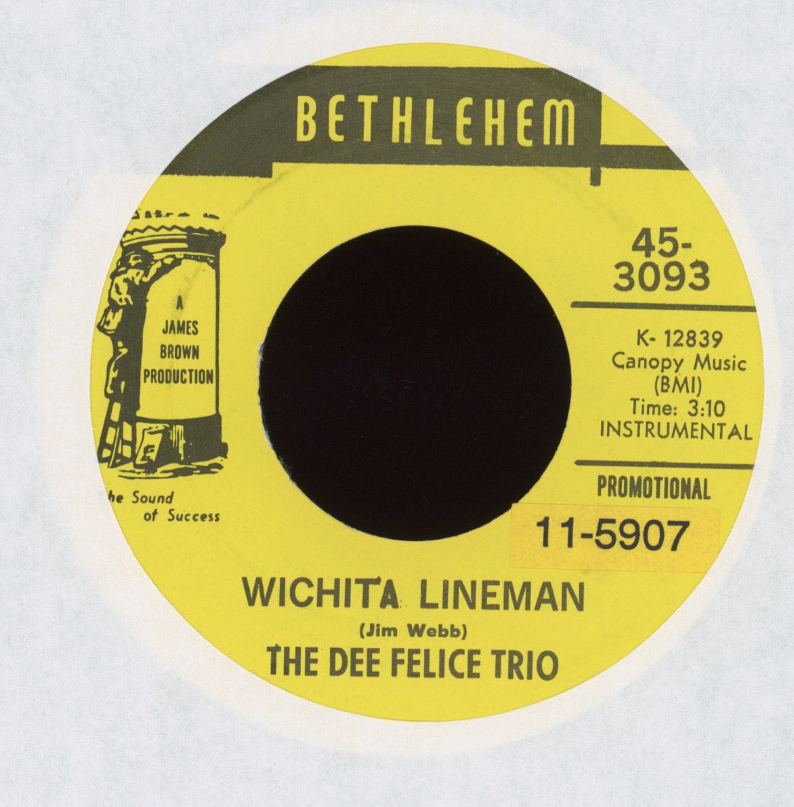 Dee Felice Trio - In Heat on Bethlehem Promo Soul Jazz 45