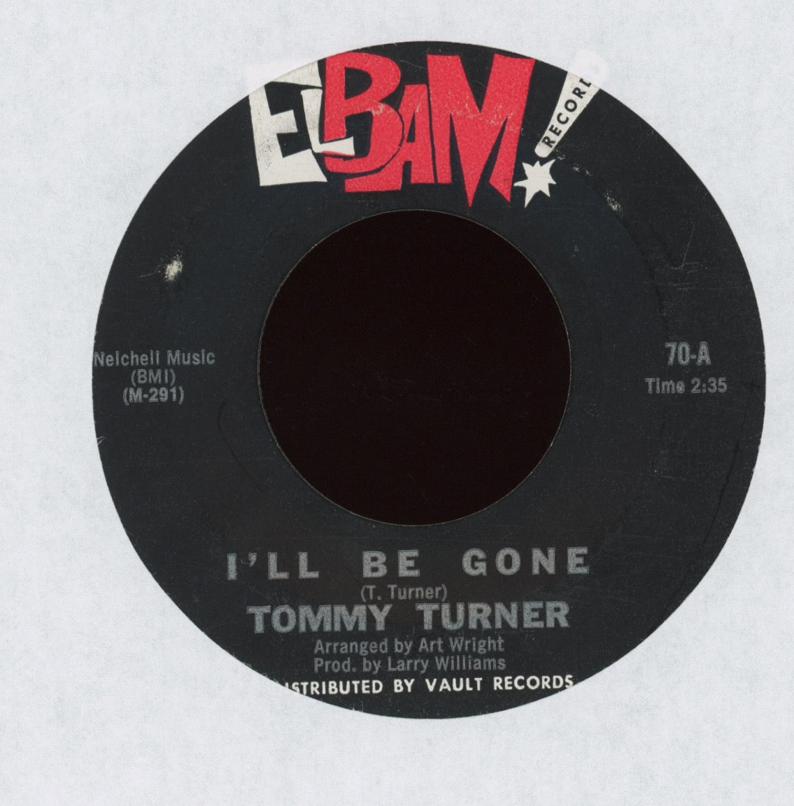 Tommy Turner - Lady on Ebam Northern Soul 45