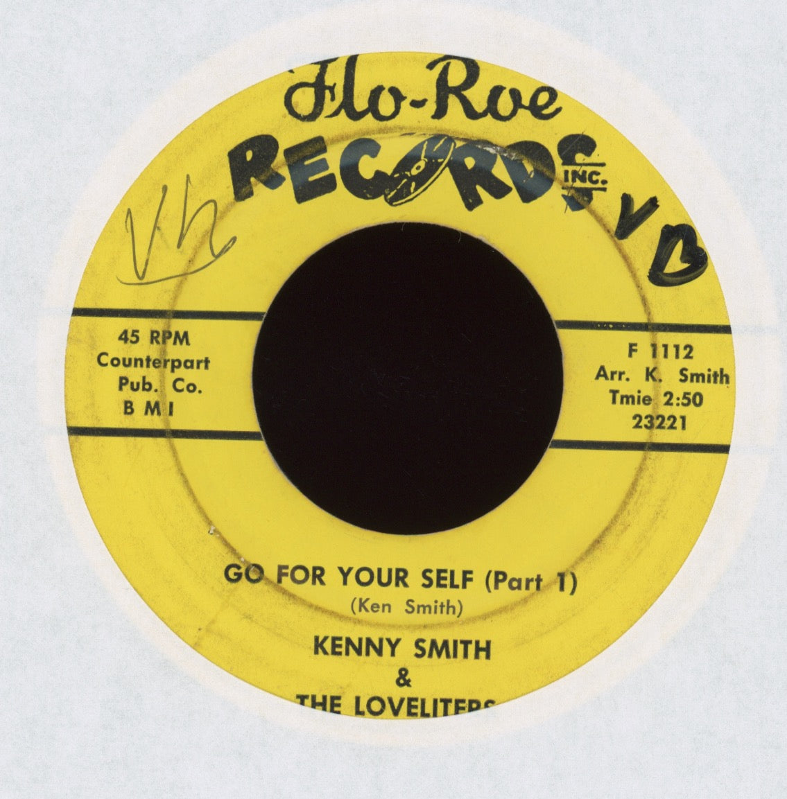Kenny Smith & The Loveliters - Go For Yourself on Flo Roe Funk 45