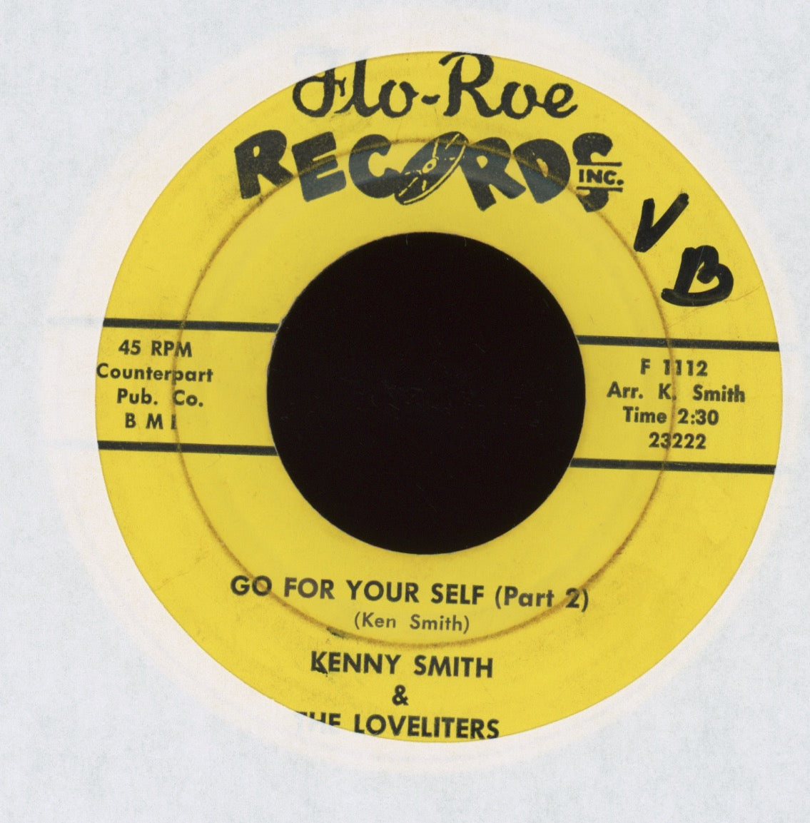 Kenny Smith & The Loveliters - Go For Yourself on Flo Roe Funk 45