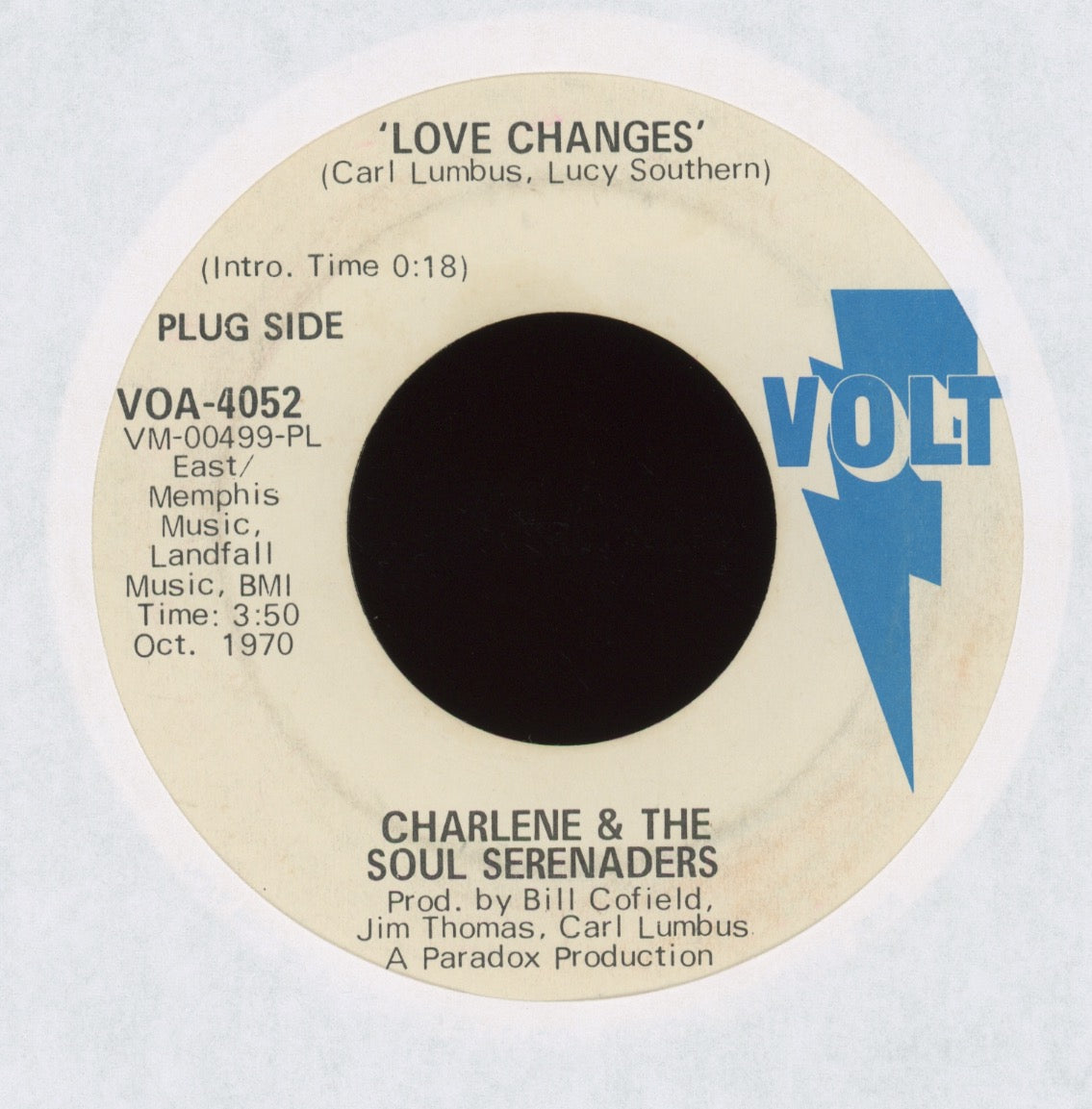 Charlene And The Soul Serenaders - Love Changes on Volt Promo Northern Soul 45