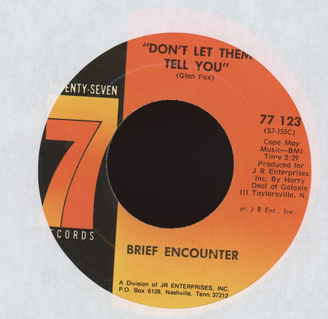 Brief Encounter - I’m So Satisfied on Seventy Seven Sweet Soul 45