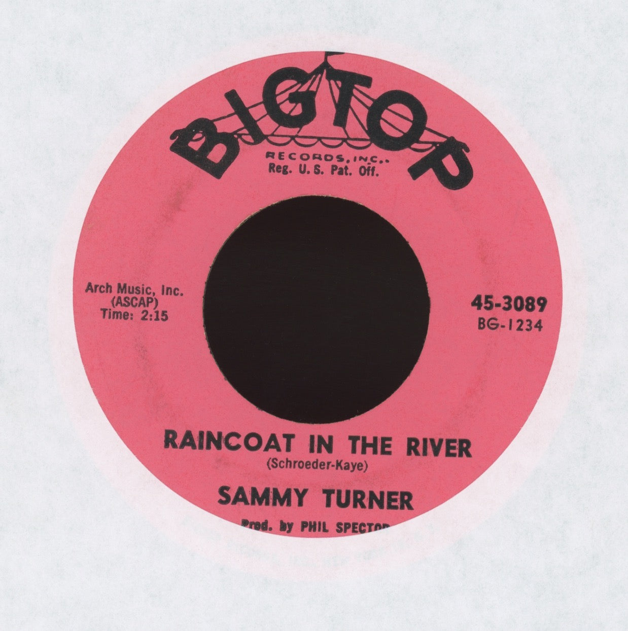 Sammy Turner - Raincoat In The River on Bigtop Northern Soul 45