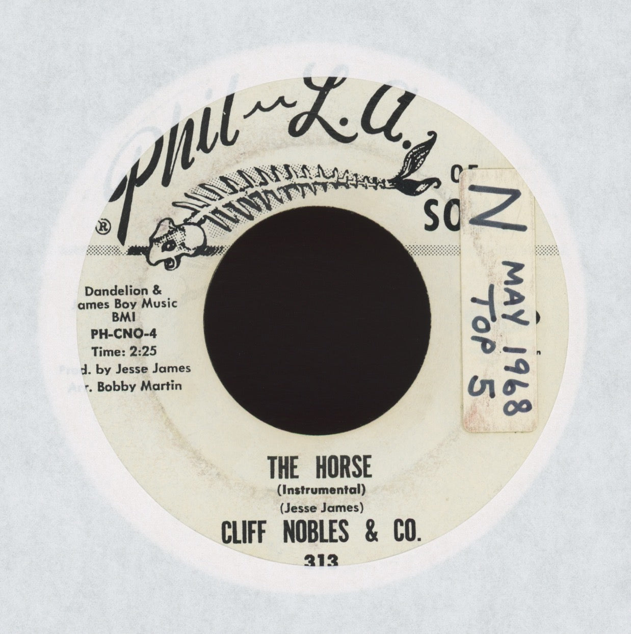Cliff Nobles & Co - The Horse (Instrumental) on Phil L.A. of Soul Single Sided Promo Northern Soul 45