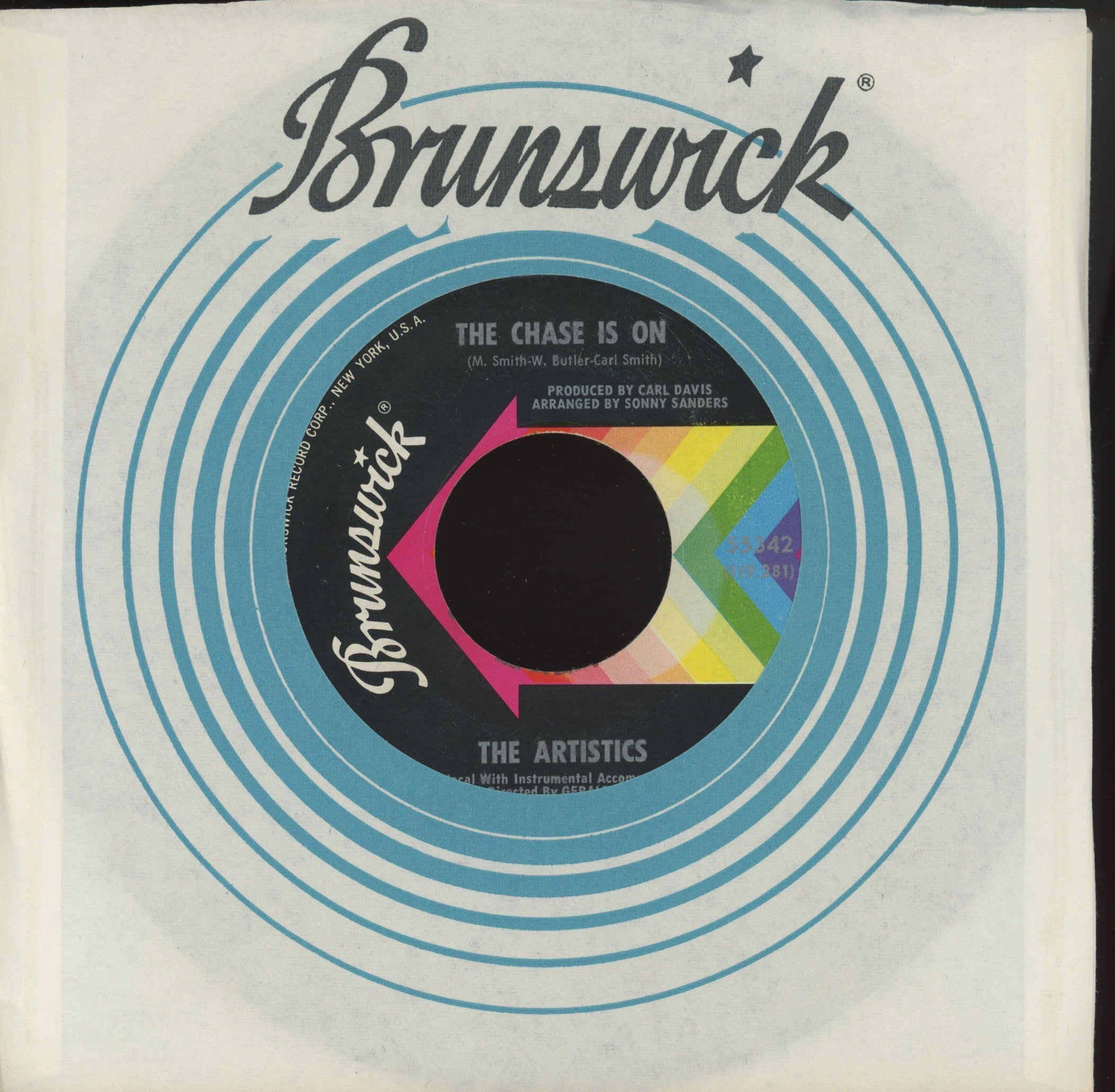 The Artistics - The Chase Is On on Brunswick Northern Soul 45
