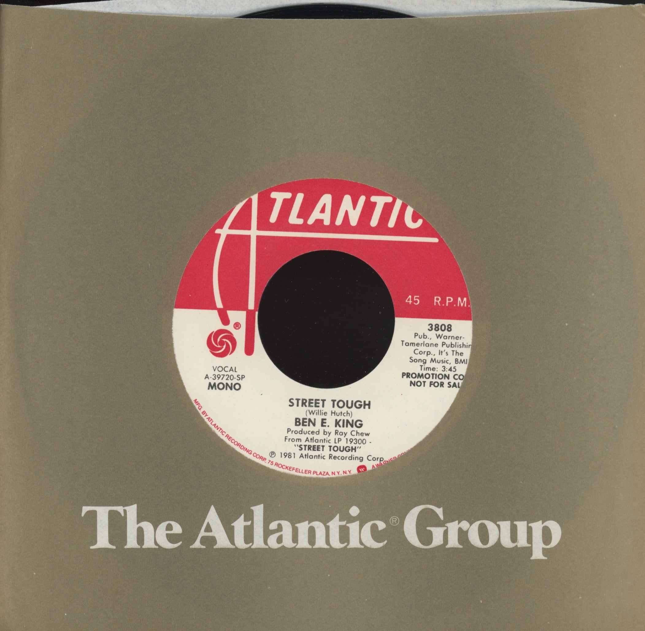 Ben E. King - Street Tough on Atlantic Promo Modern Soul 45