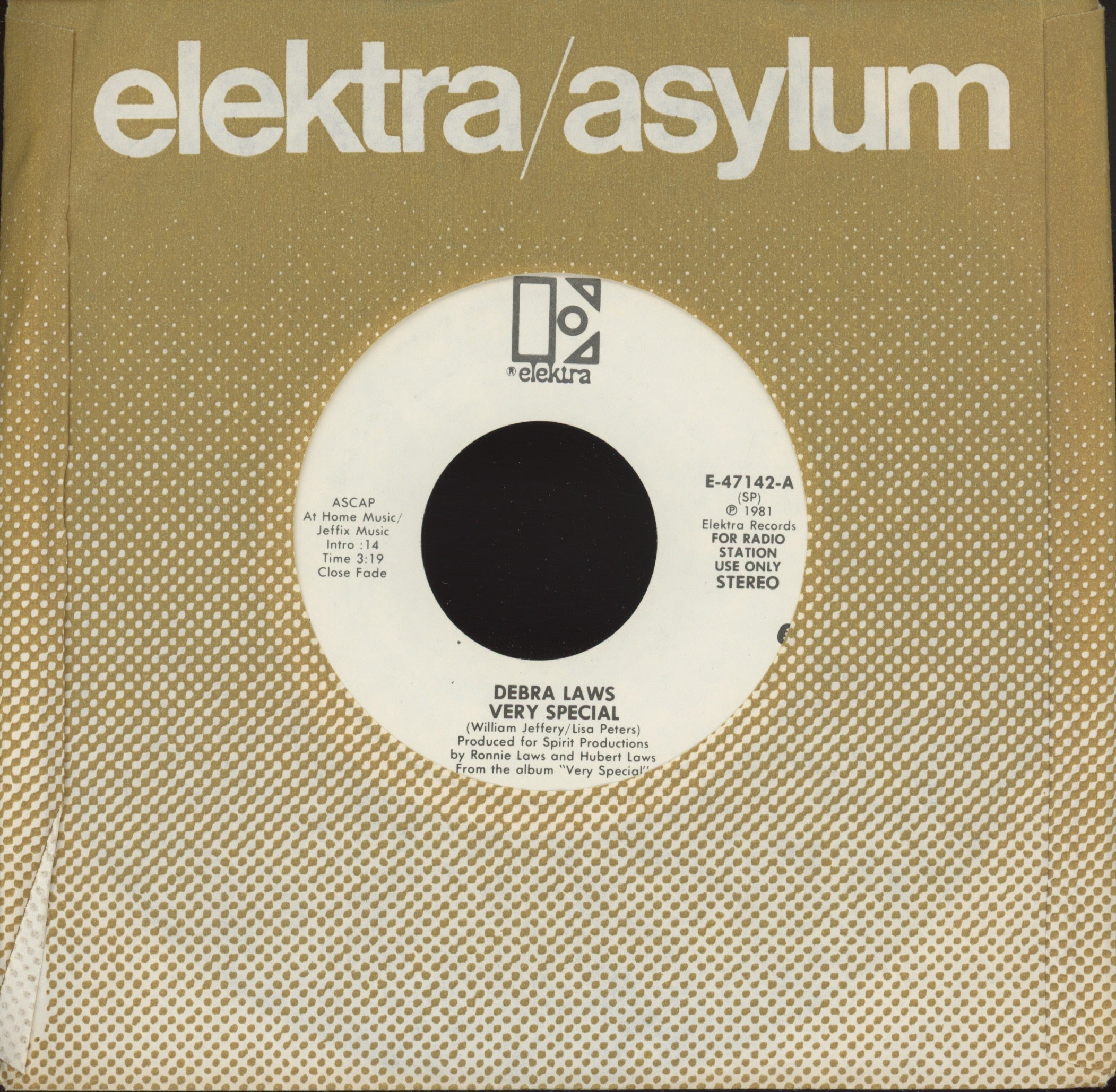 Debra Laws - Very Special on Elektra Promo Modern Soul 45