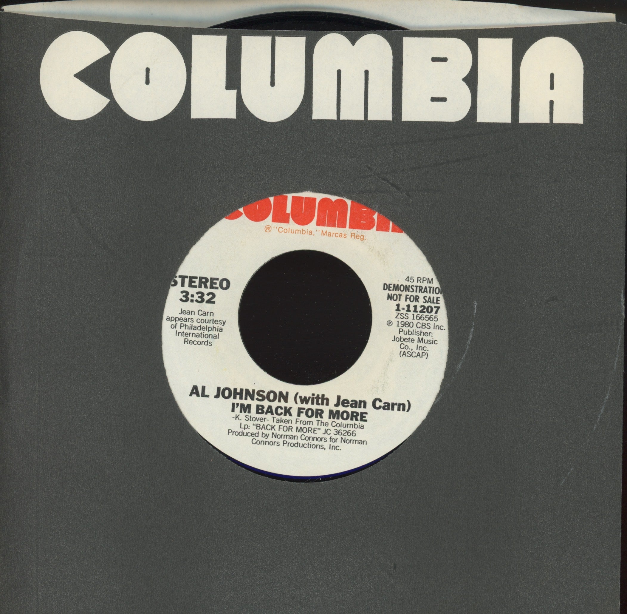 Al Johnson - I'm Back For More on Columbia Modern Soul 45
