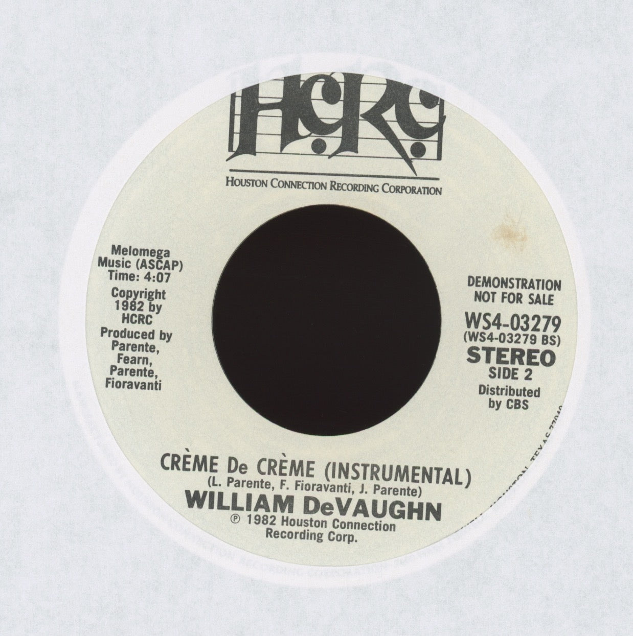 William DeVaughn - Crème De Crème on HRC Promo Modern Soul 45