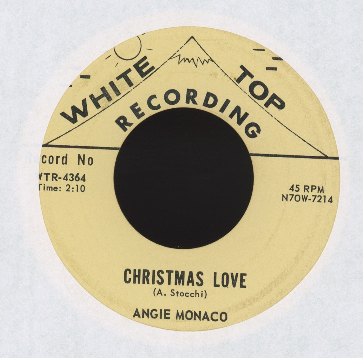 Angie Monaco - True Love on white Top Teen Pop 45