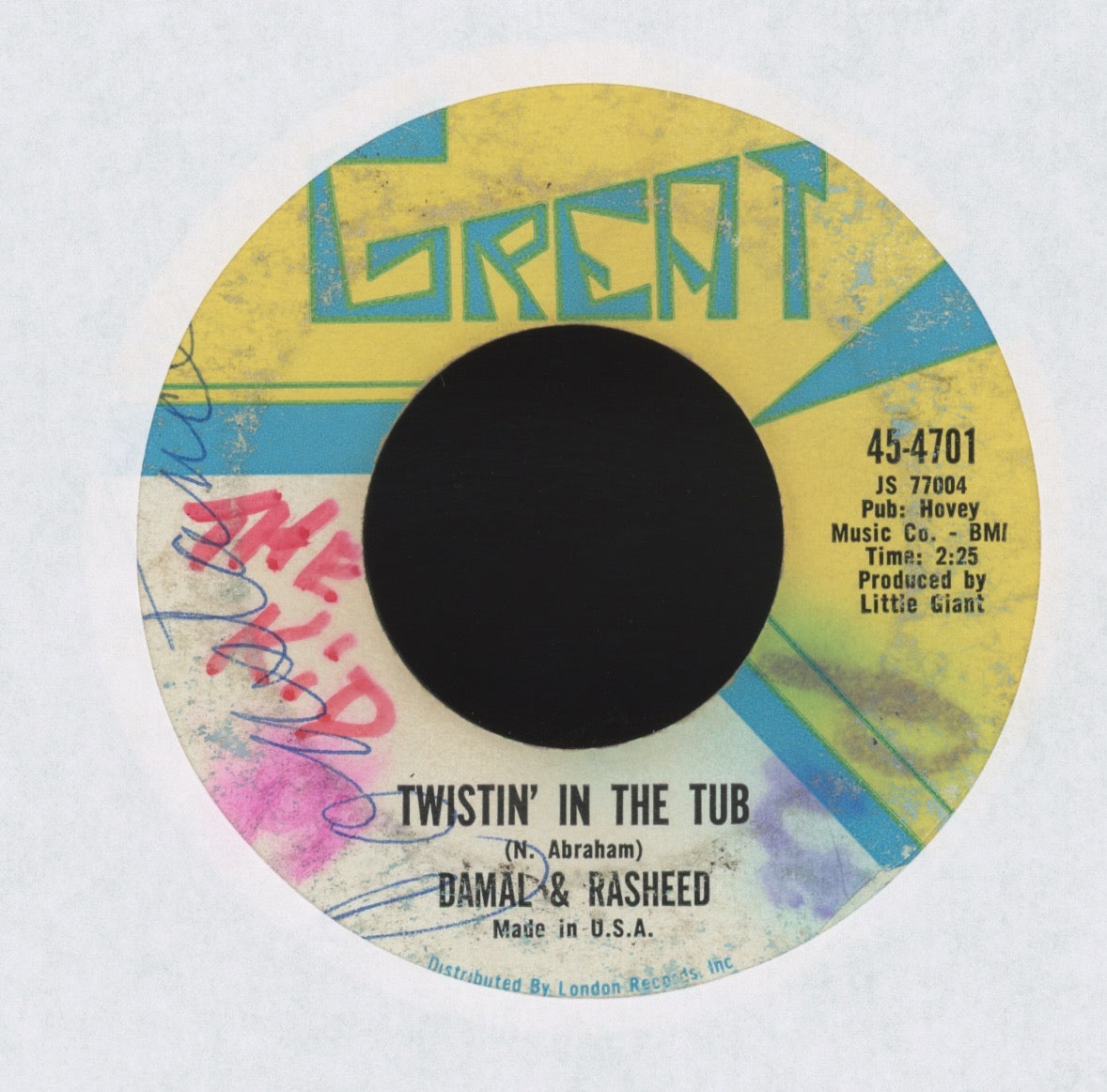 Damal & Rasheed - Arriba on Great R&B Rocker 45