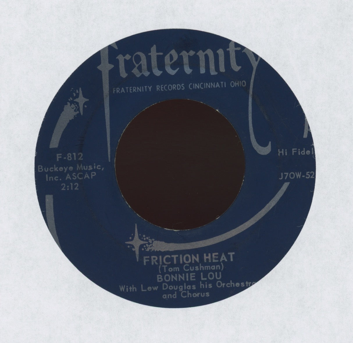 Bonnie Lou - Friction Heat on Fraternity Rockabilly 45