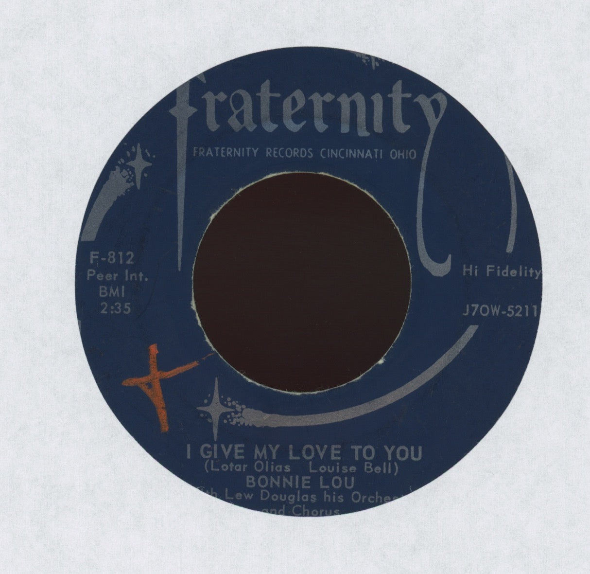 Bonnie Lou - Friction Heat on Fraternity Rockabilly 45