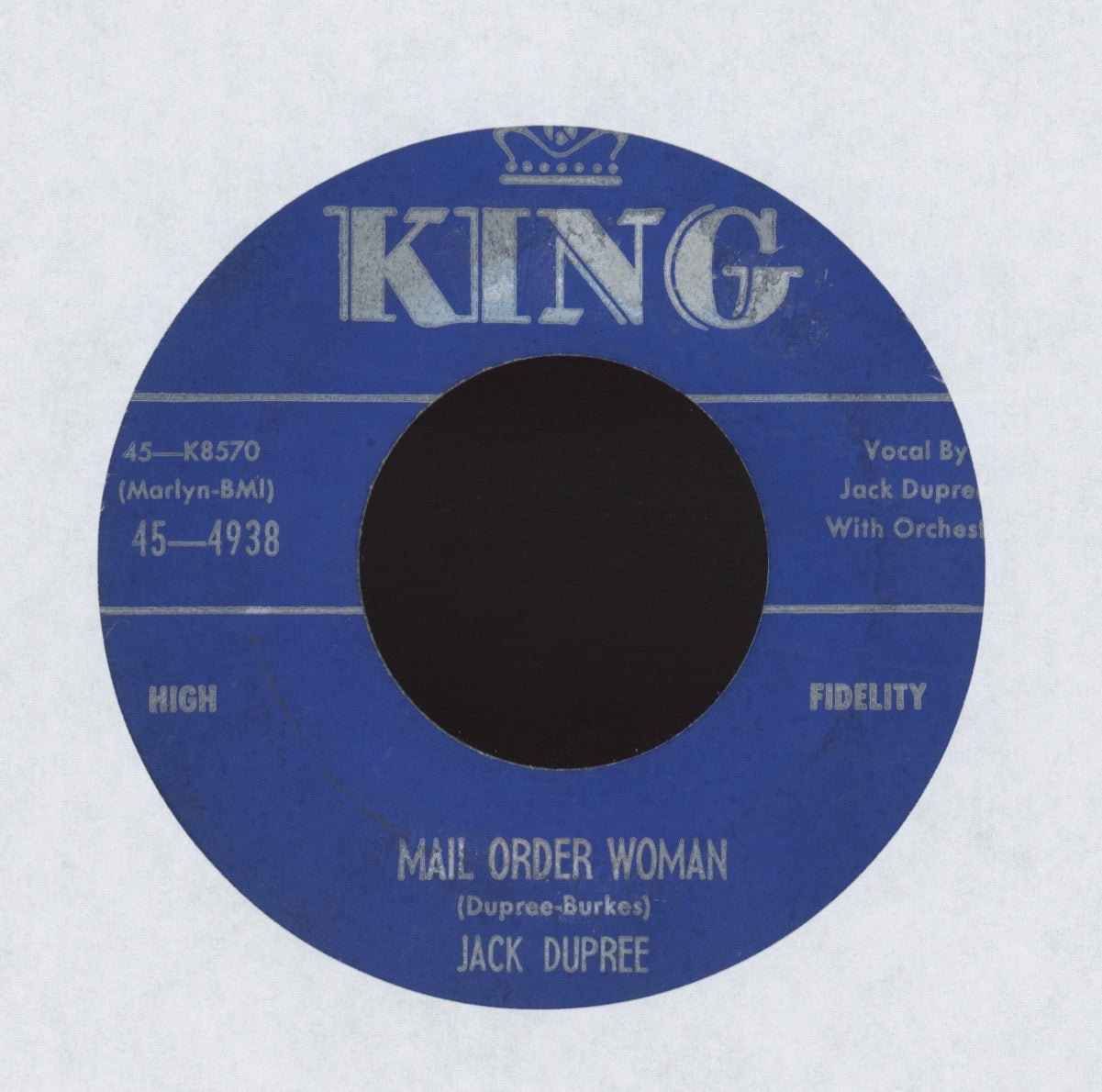 Champion Jack Dupree - Mail Order Woman on King R&B 45