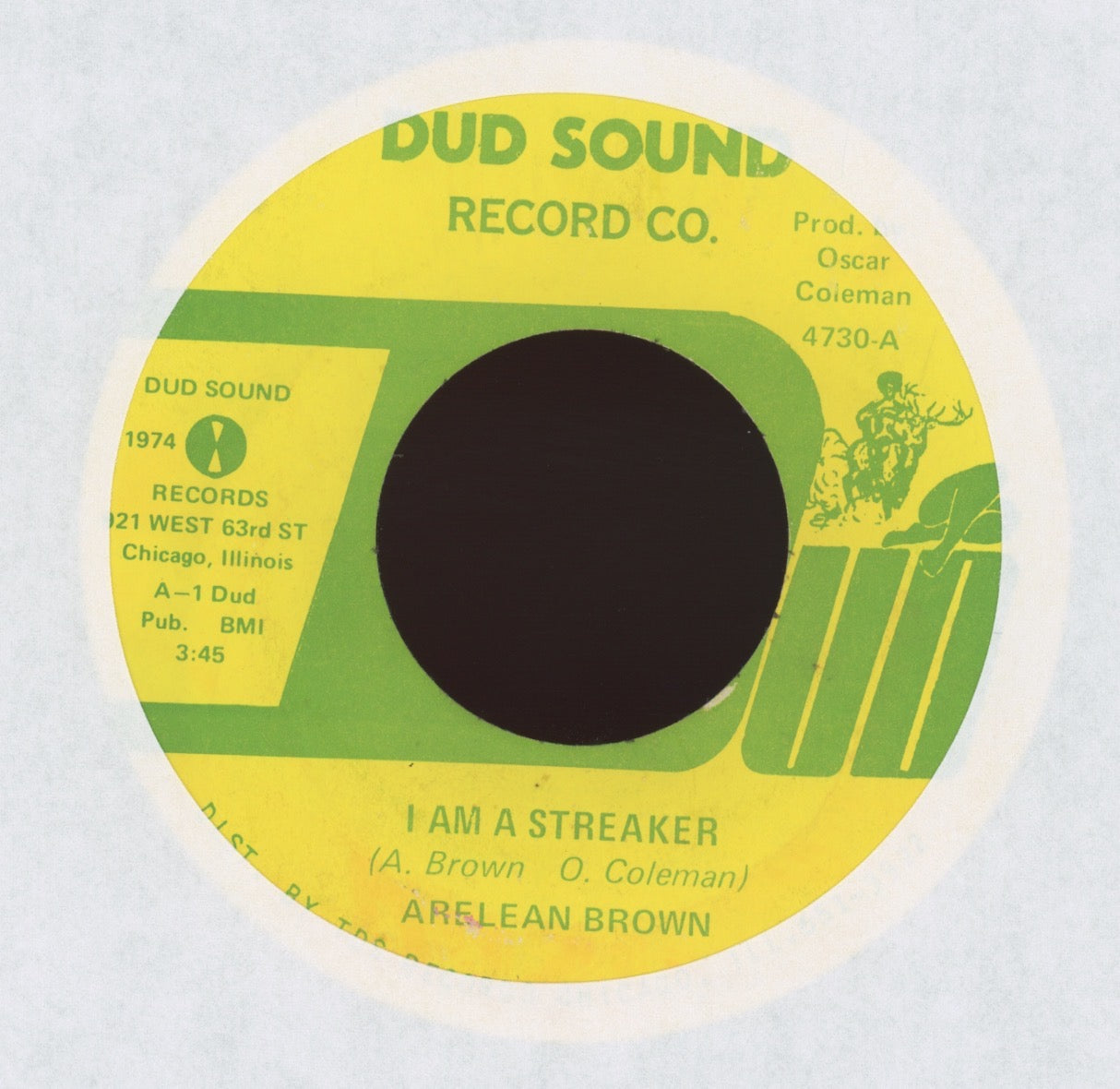 Arelean Brown - I Am A Streaker on Dud Sound Funk 45