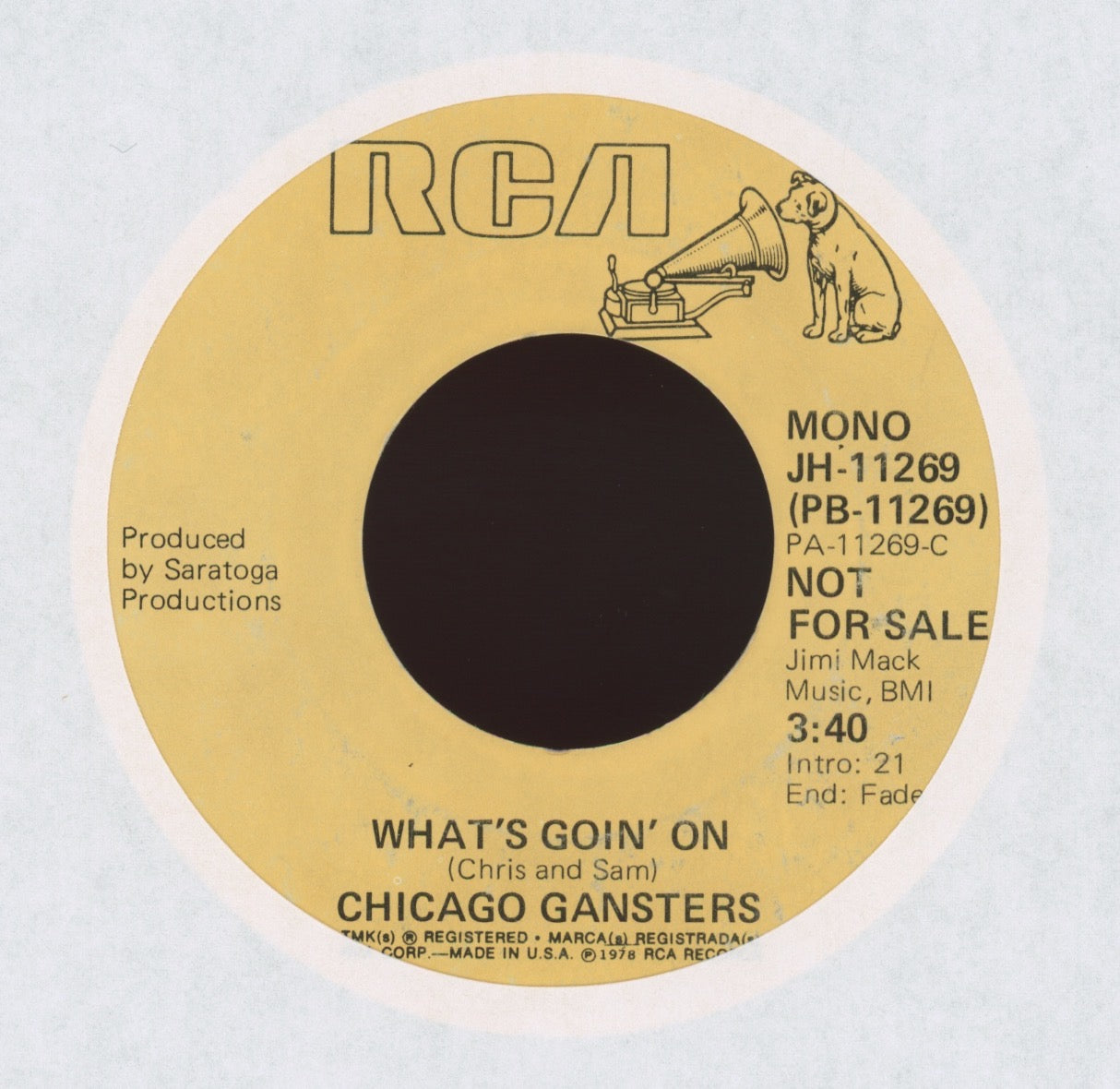 Chicago Gangsters - What's Goin' On on RCA Promo Funk 45