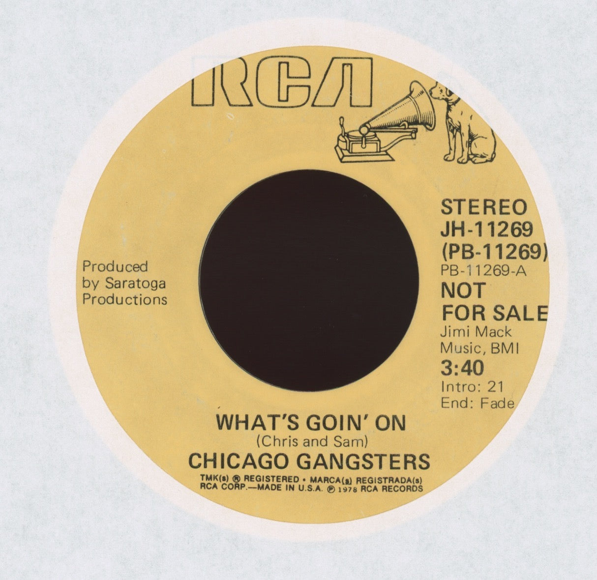 Chicago Gangsters - What's Goin' On on RCA Promo Funk 45