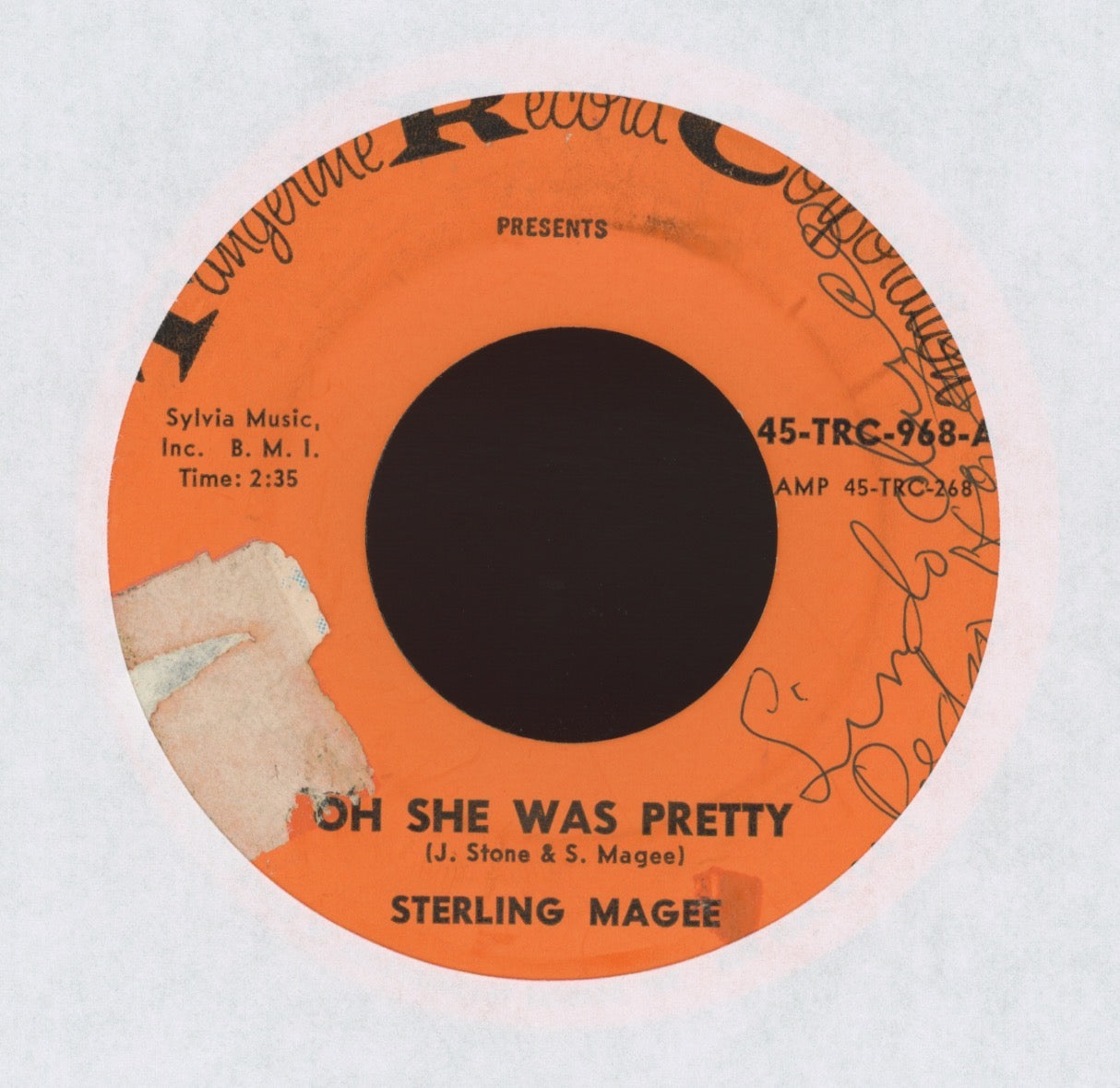 Sterling Magee - Oh She Was Pretty on Tangerine Soul Funk 45