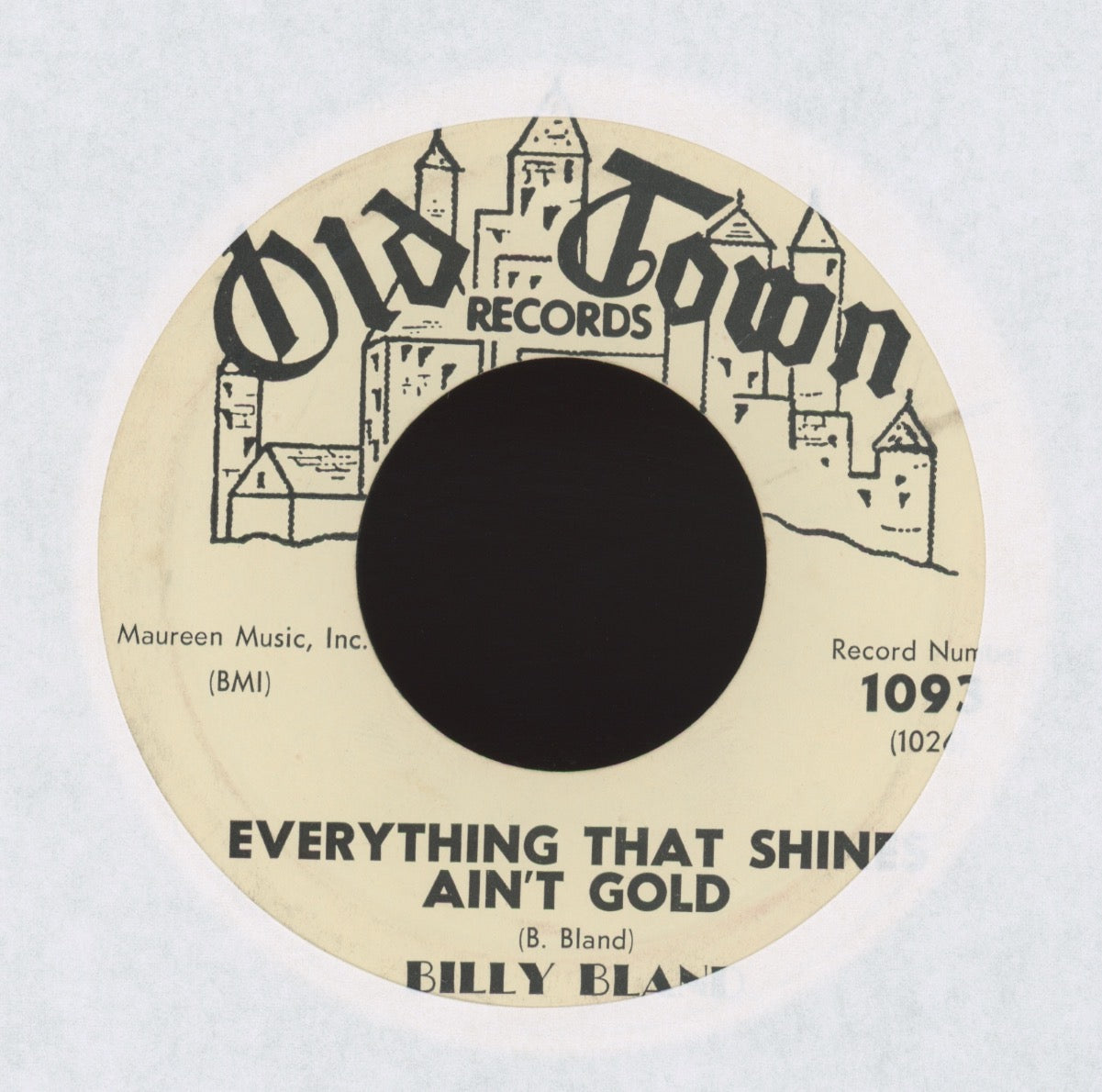 Billy Bland - Everything That Shines Ain't Gold on Old Town Promo R&B 45