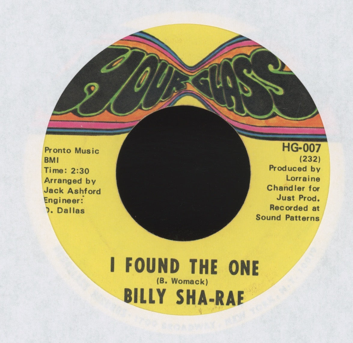 Billy Sha-Rae - Do It on Hourglass Funk 45